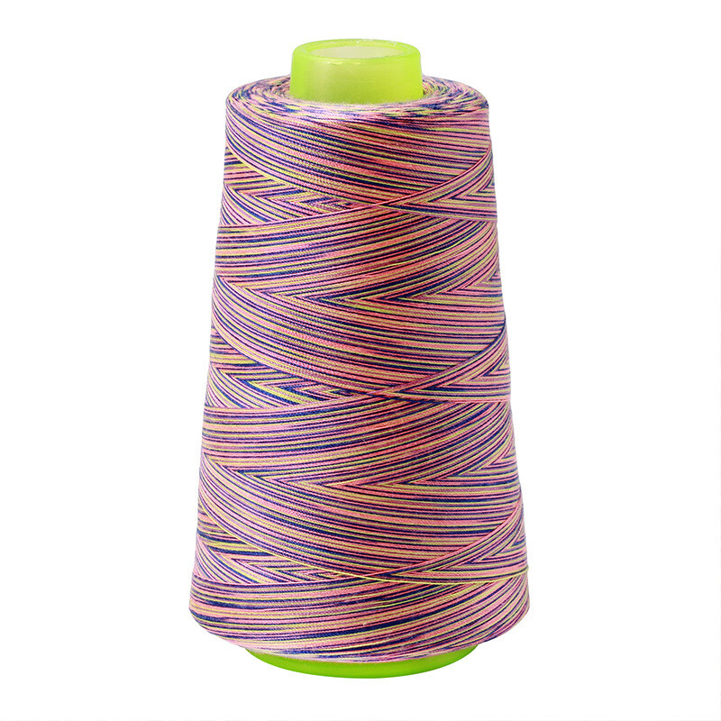 141022 | Rainbow Multicoloured All-Purpose Sewing &amp; Overlocking Variegated Thread | 3000y Spool