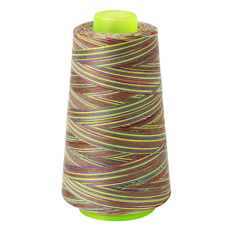 061211 | Rainbow Multicoloured All-Purpose Sewing &amp; Overlocking Thread | 3000y Spool