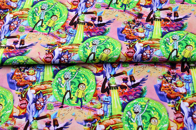 Rick & Morty, Adventure | PRE-ORDER Cotton Woven | 142cm wide