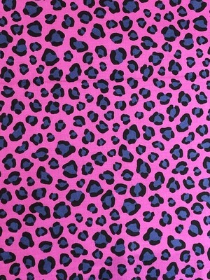African Violet, Pink Leopard | Extra-Wide Quilting Cotton | 145cm wide