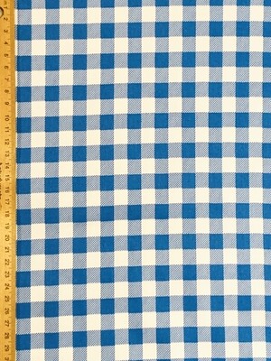 Blue Gingham | Cotton Canvas | 112cm wide