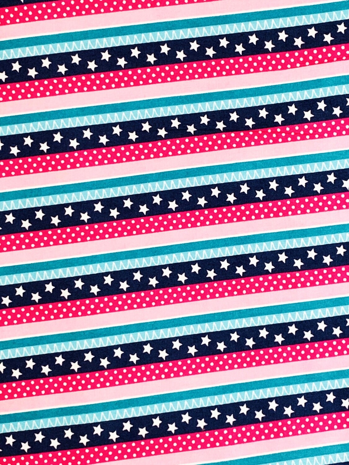 Stars &amp; Stripes | Quilting Cotton | 112cm wide - 0.8m Piece