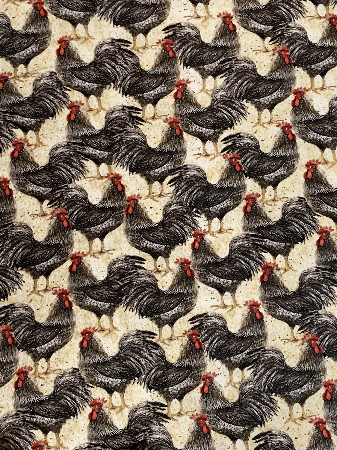 Crown Rooster Packed | Quilting Cotton | 112cm wide