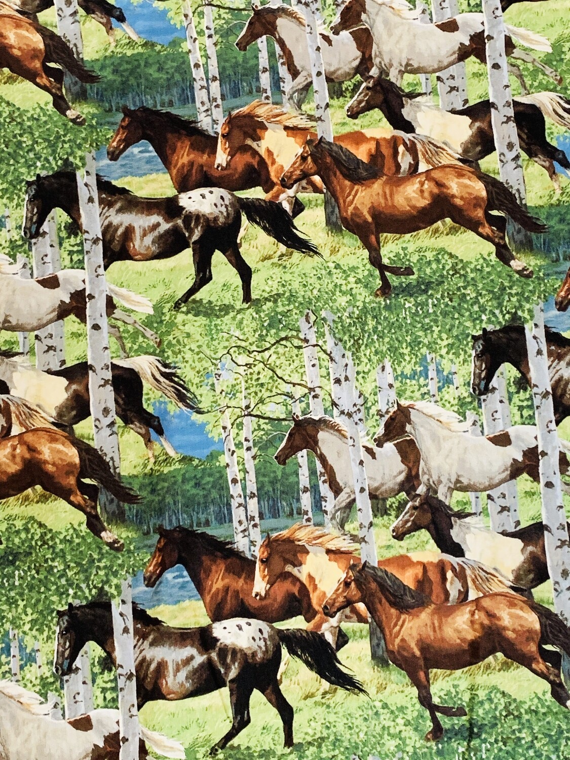 Galloping Horses | Quilting Cotton | 112cm wide - 0.65m Piece