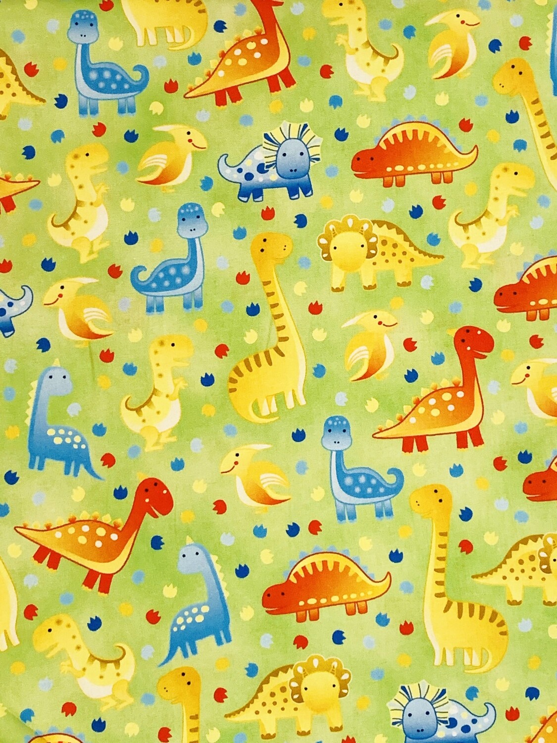 Baby Dinosaurs, Green | Quilting Cotton | 112cm wide - 1m Piece