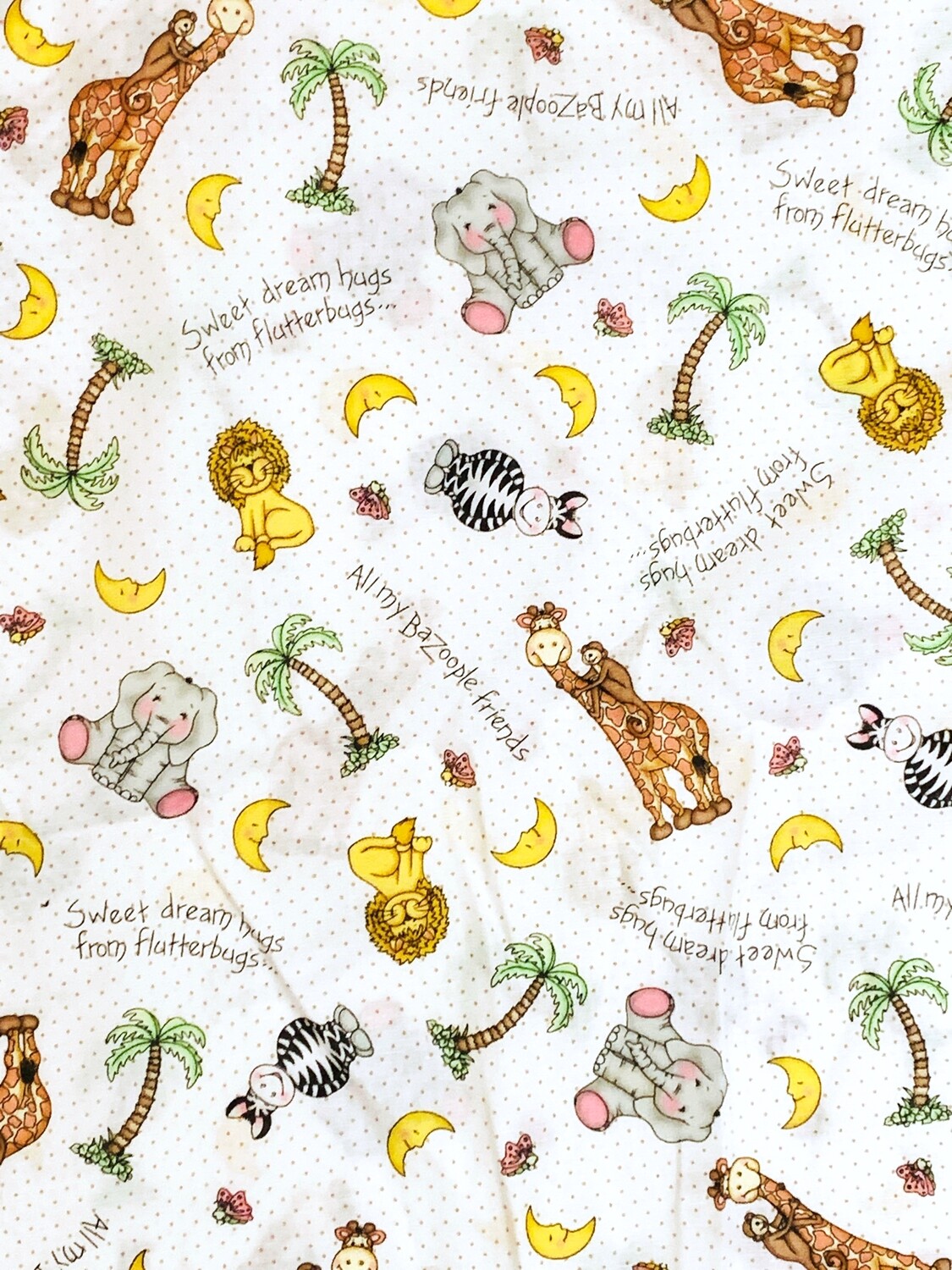 Bazooples Animal Toss | Quilting Cotton | 112cm wide - 0.55m Piece