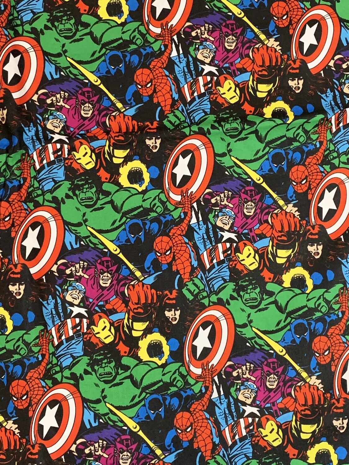 Superheroes, Stacked | Licensed Quilting Cotton | 112cm wide