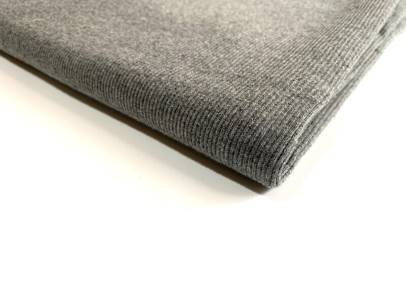 Marle Space Grey | Heavyweight 2x2 Ribbing | 115cm Wide