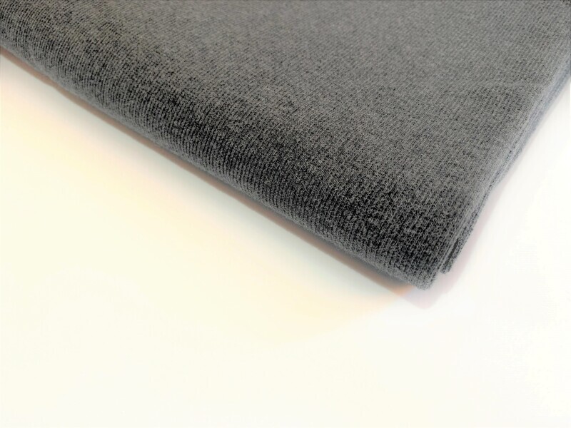 Marle Dark Grey | Heavyweight 2x2 Ribbing | 110cm Wide