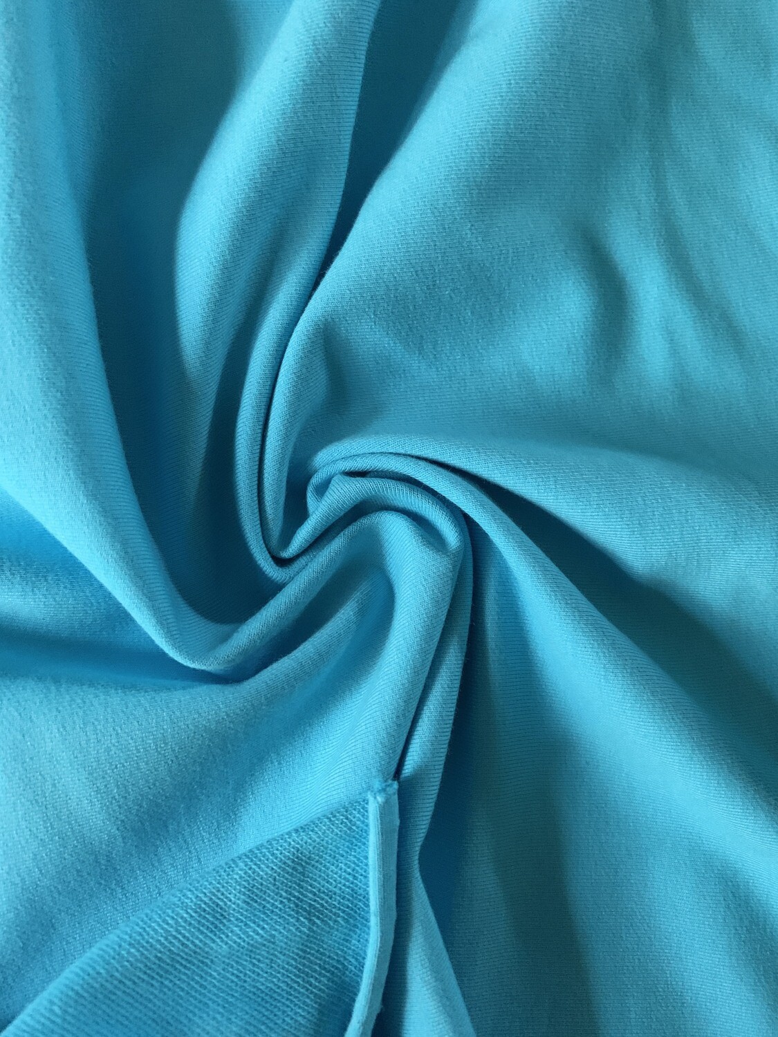 Topaz Blue | Strech French Terry Solids 240gsm | 165cm Wide - 0.9m Piece