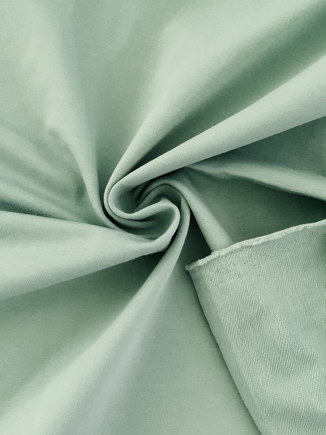 Light Sage | Strech French Terry Solids 240gsm | 165cm Wide