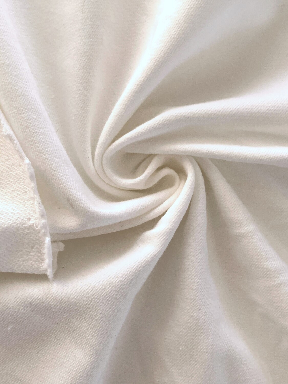 White | Stretch French Terry Solids, 280gsm