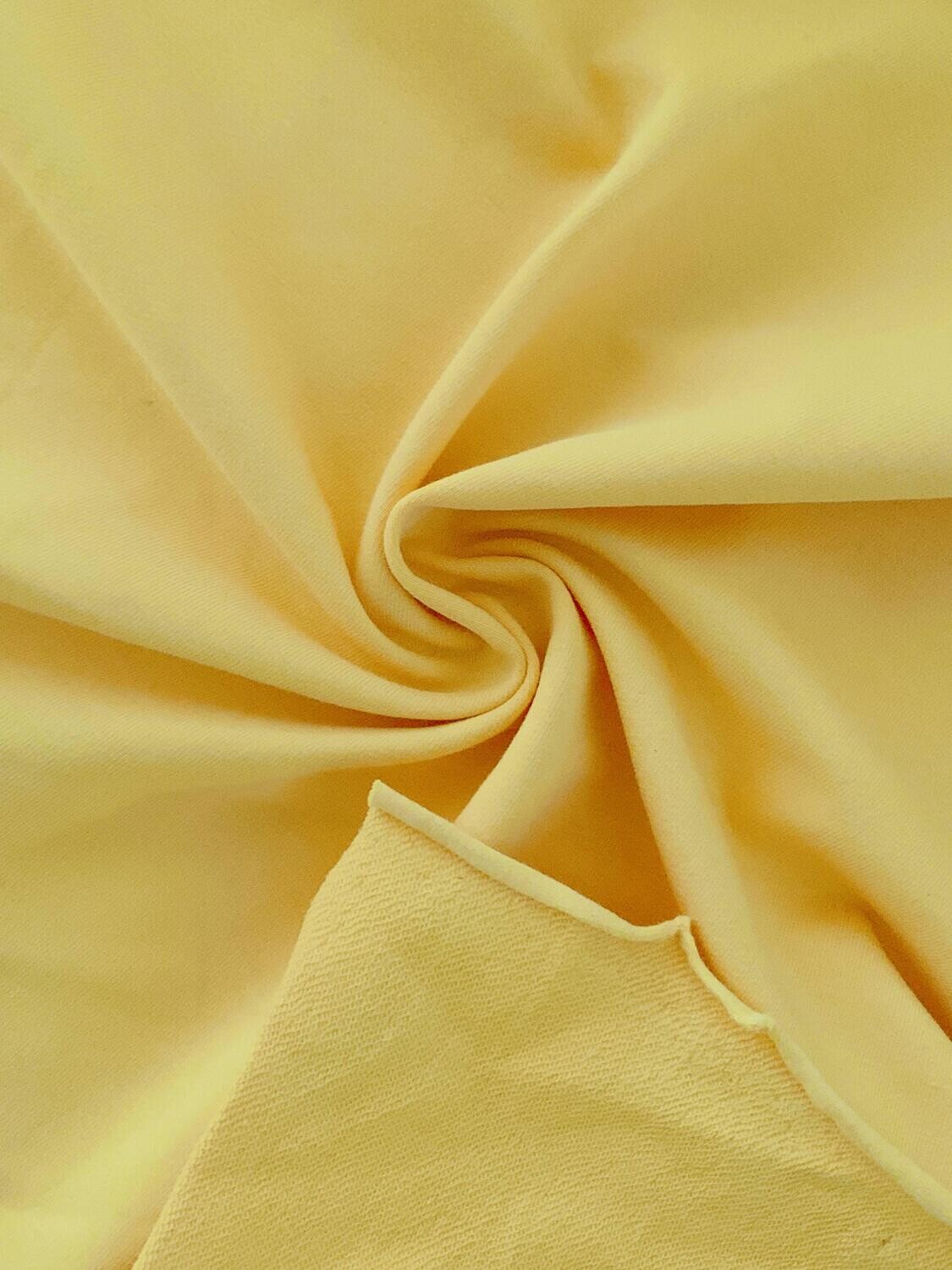 Sunflower Yellow | Stretch French Terry Solids, 280gsm