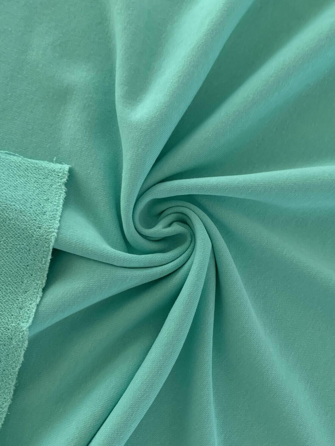 Turquoise | Cotton French Terry Solids, 290gsm | 185cm Wide