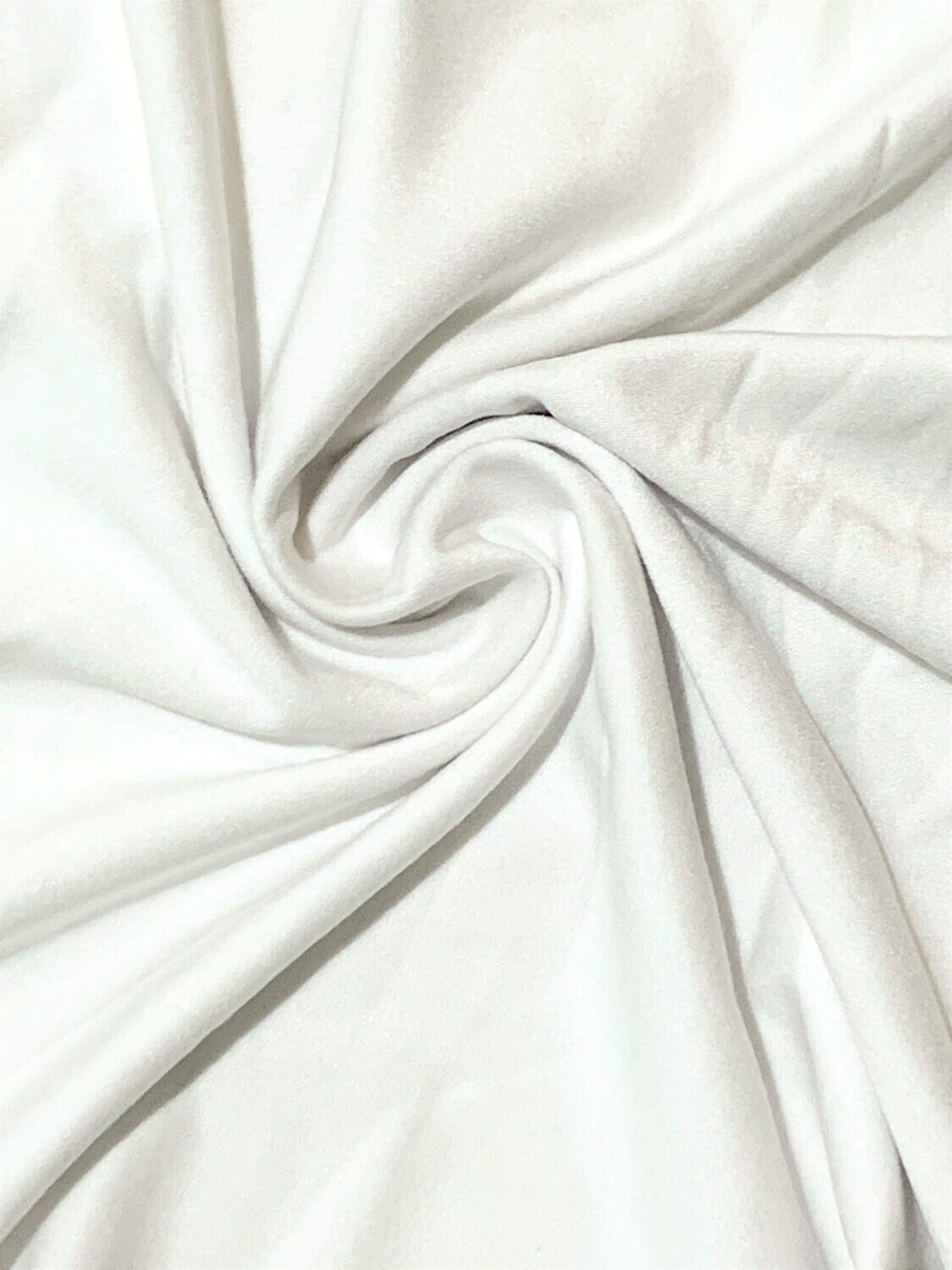 White | Modal Spandex Solid | 135cm Wide - 1m Piece