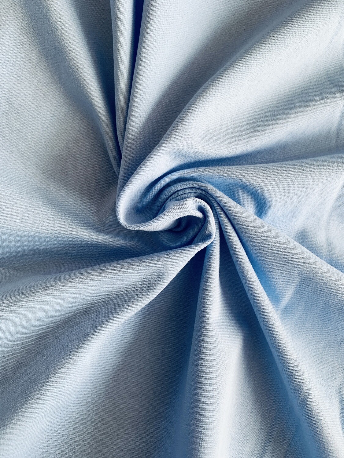 Pastel Blue | Cotton Lycra Solid, 190gsm | 175cm Wide - 0.55m Piece