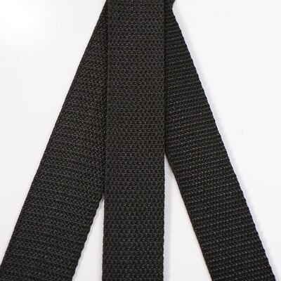 Black | Polyester Polypropylene Webbing, 25mm | 5 meters