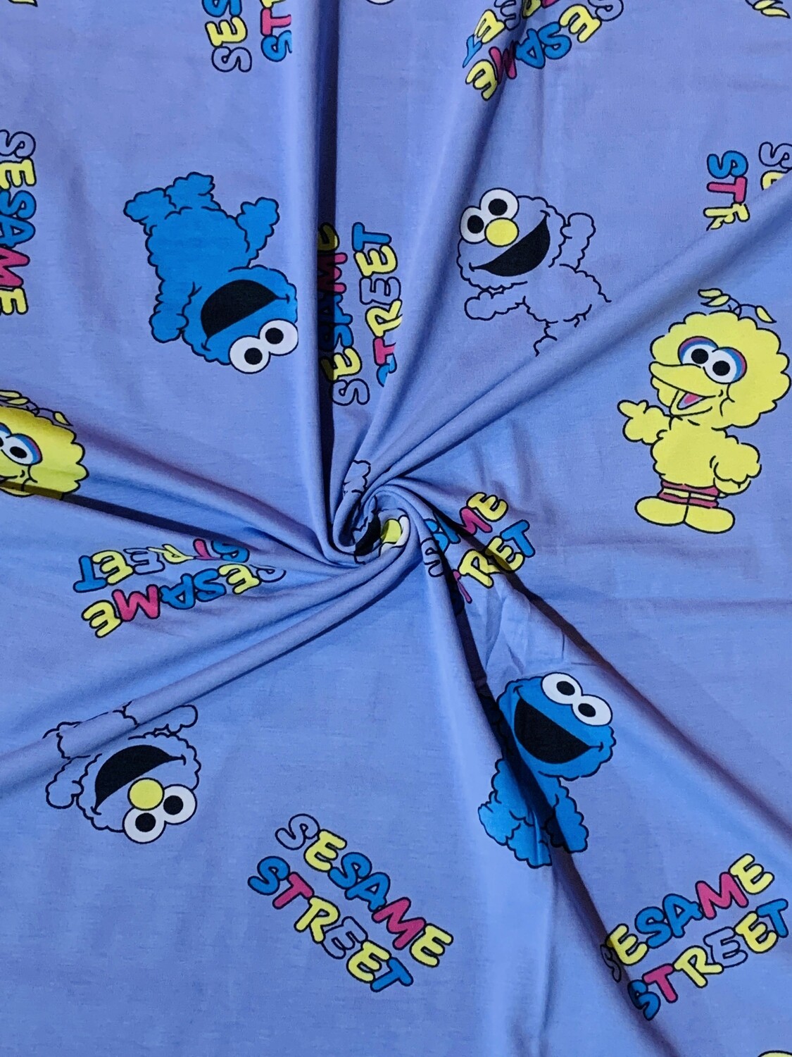 Sesame Street | Licensed Cotton Lycra, 160gsm | 160cm Wide