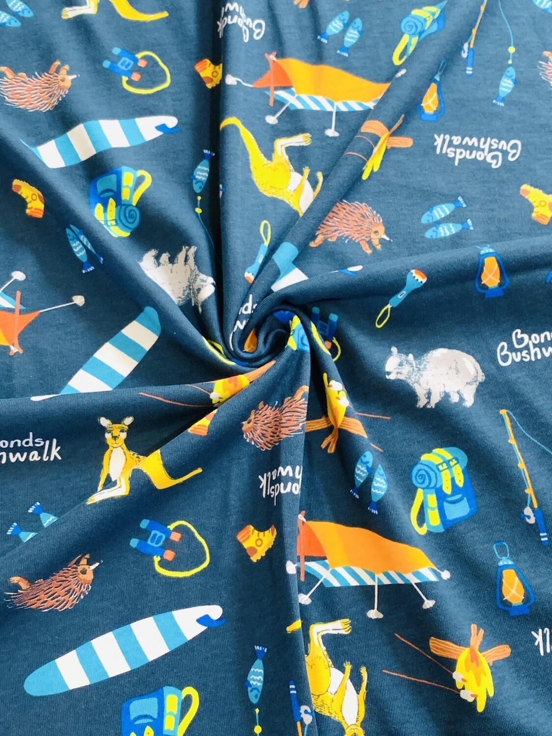 Aussie Adventure | Cotton Jersey, 180gsm | 170cm Wide