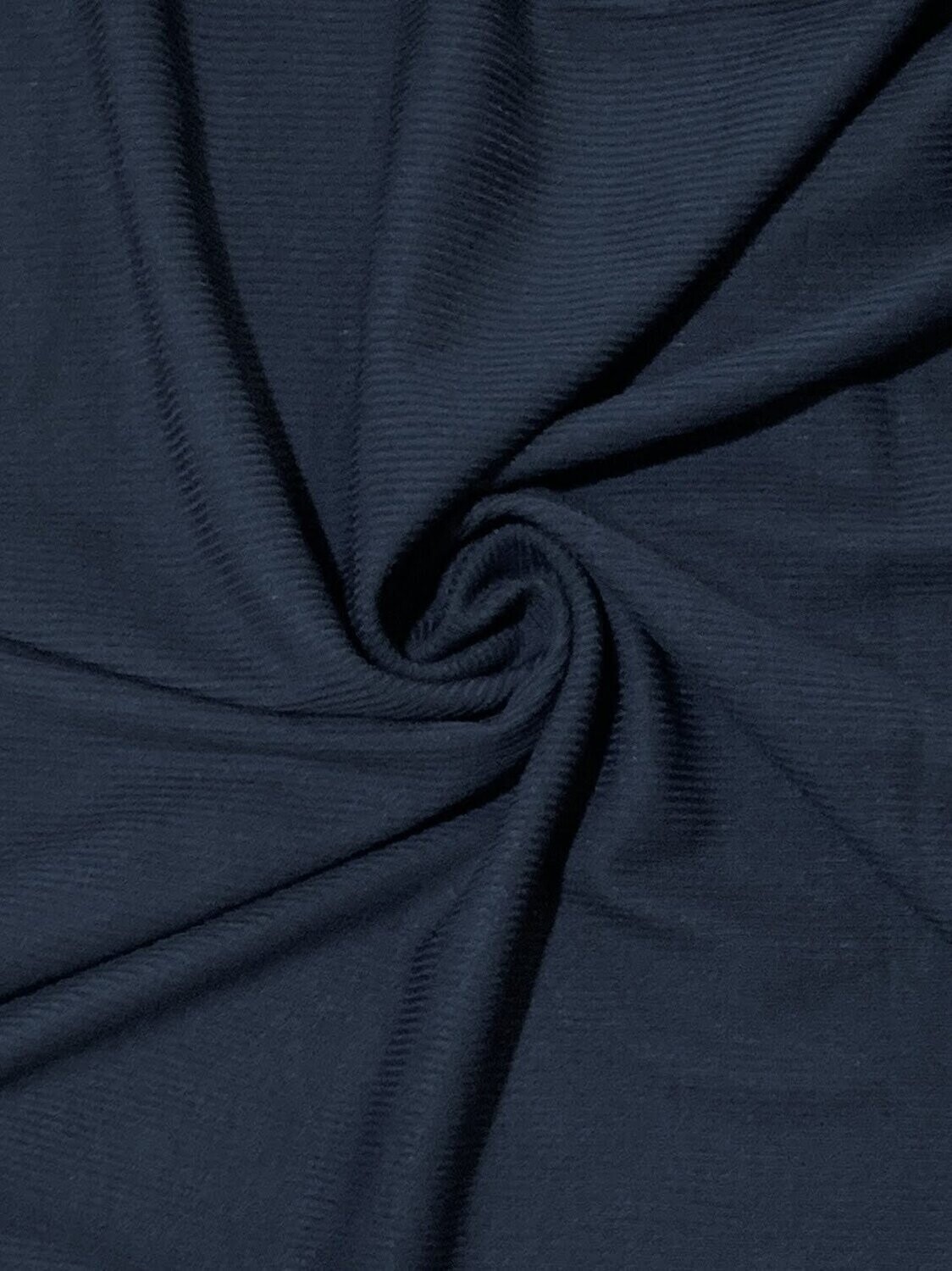 Dark Navy Solid | Modal Spandex, Mini Rib Knit | 160cm Wide