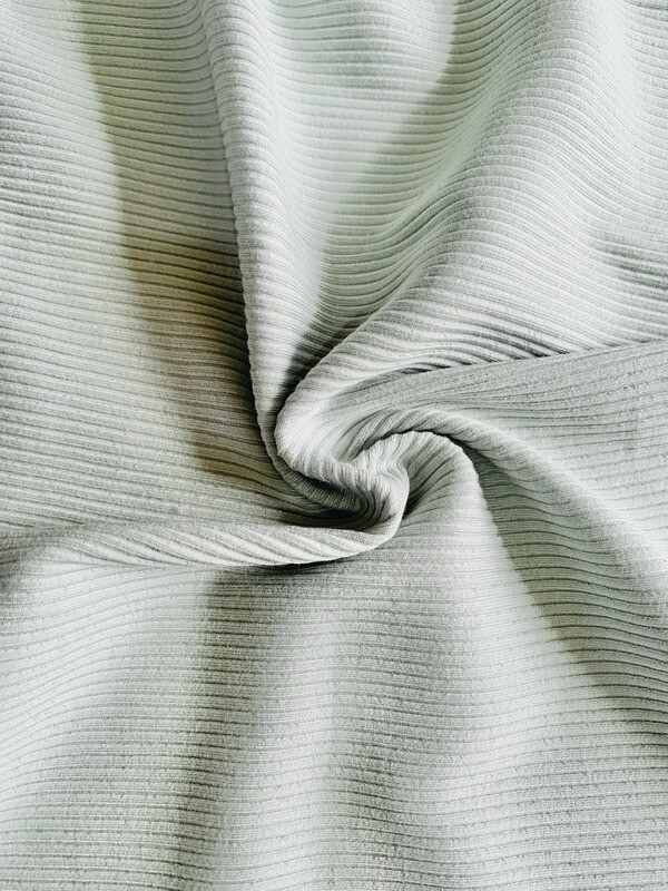 Dusty Light Sage | Heavyweight Modal Spandex, Mini Rib Knit | 108cm ...