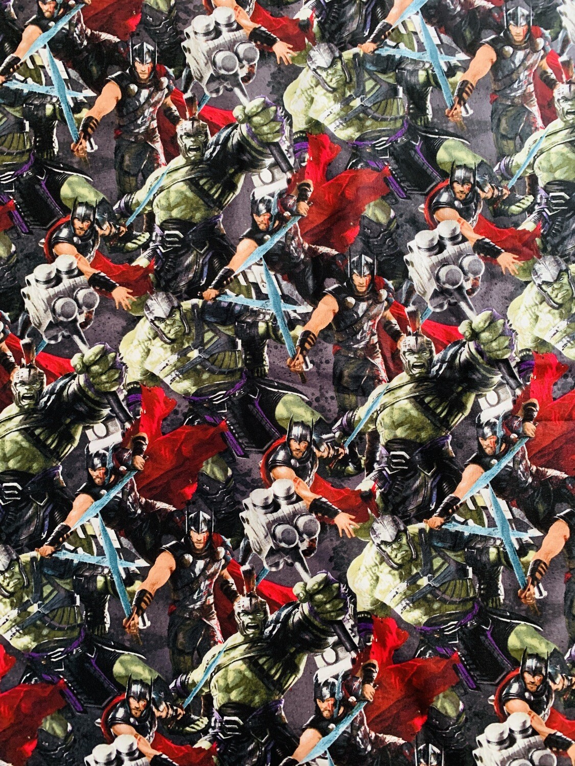 Thor &amp; Hulk, Packed | Licensed Quilting Cotton | 112cm wide