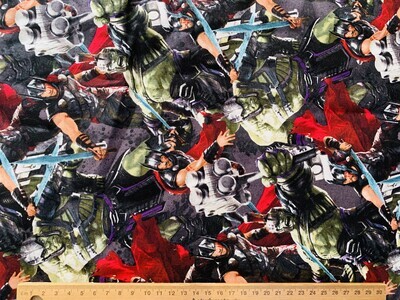 Thor &amp; Hulk, Packed | Licensed Quilting Cotton | 112cm wide
