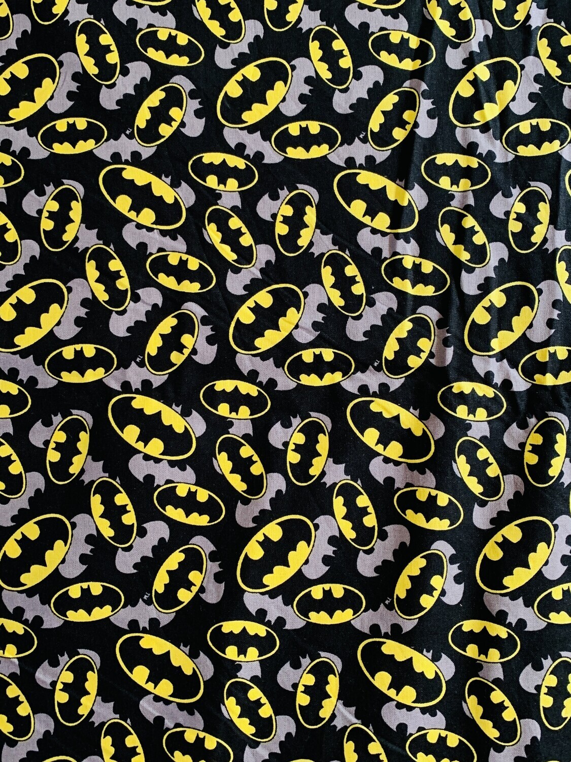 Batman Logo Shadow | Licensed Quilting Cotton | 112cm Wide - 0.45m Piece