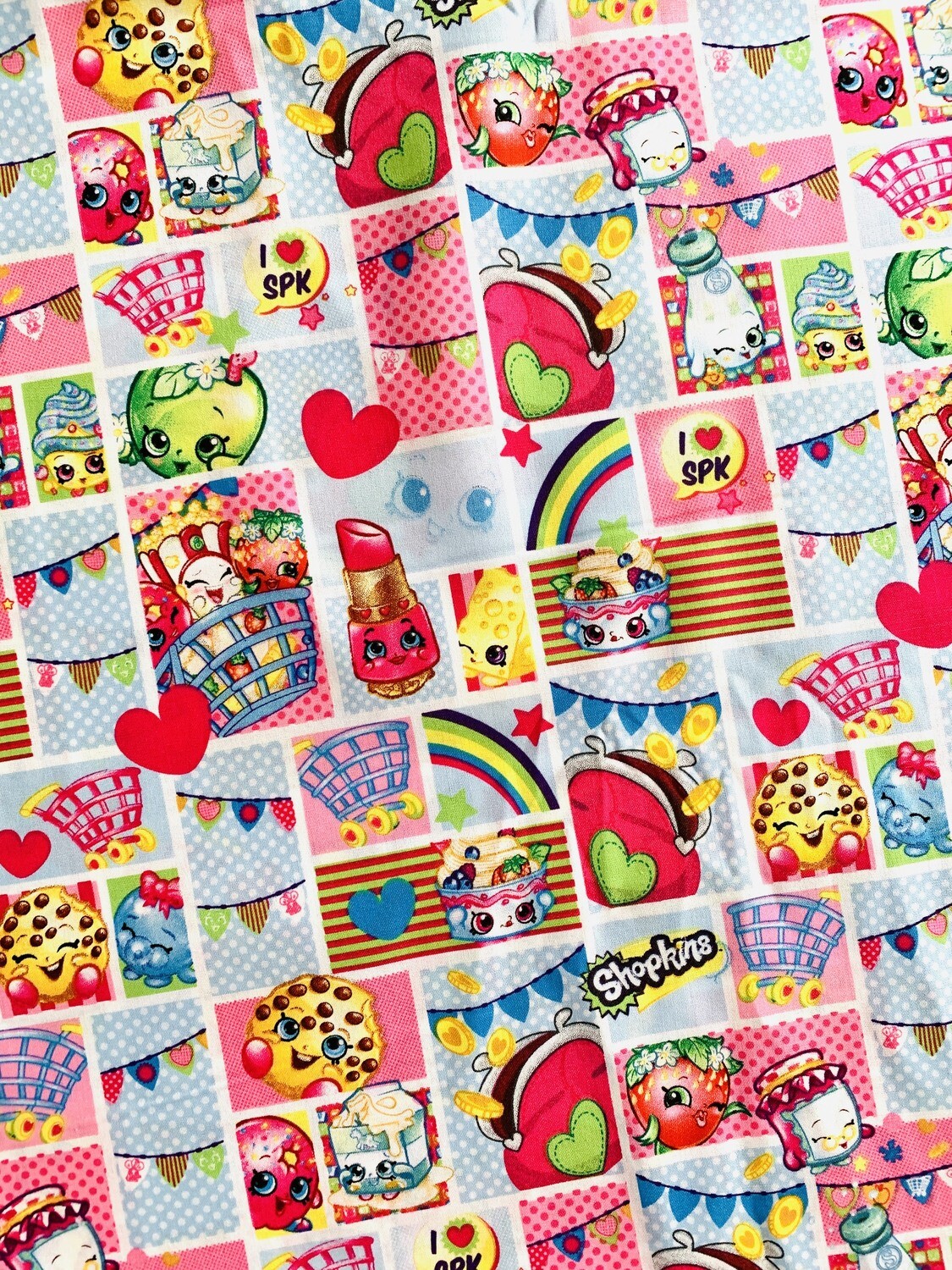 Shopkins, Patch Party | Licensed Quilting Cotton | 112cm wide - 0.6m Piece