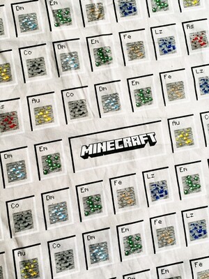 Minecraft Elements | Licensed Quilting Cotton | 112cm wide