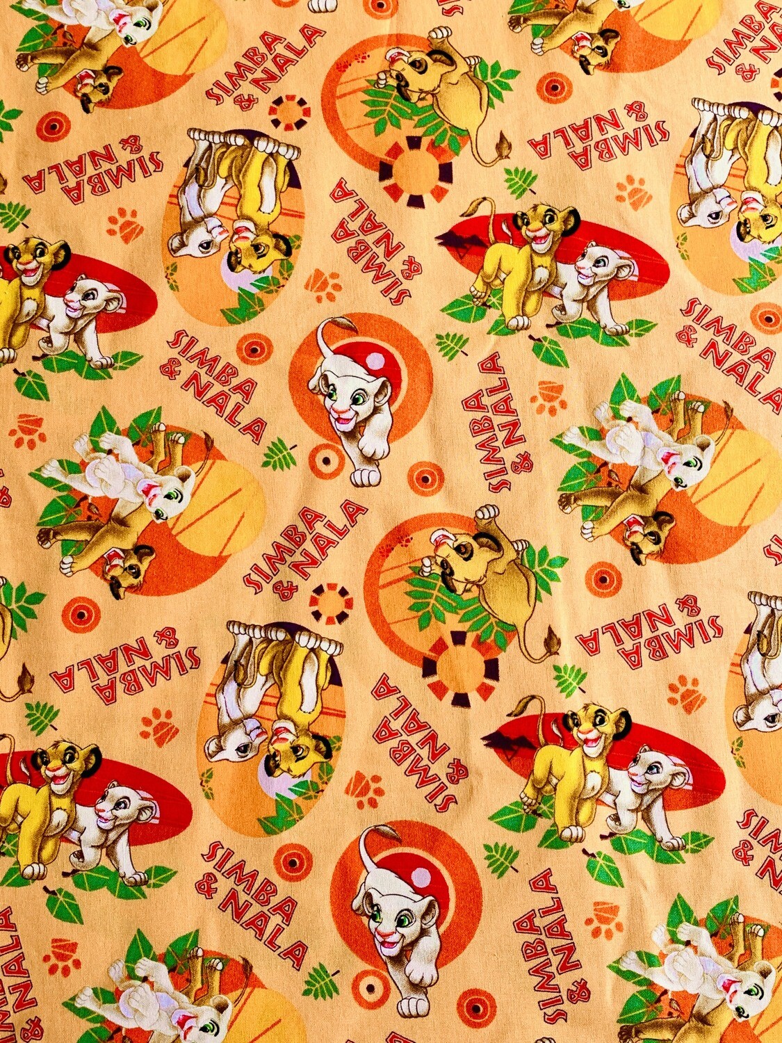 The Lion King, Simba &amp; Nala | Licensed Quilting Cotton | 112cm wide