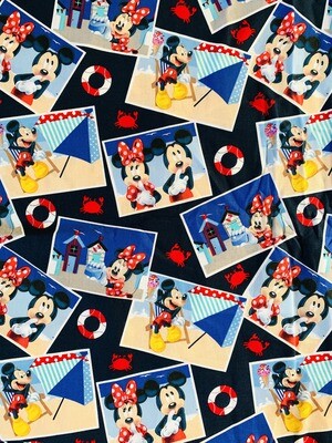 Mickey & Minnie, Boardwalk | Licensed Quilting Cotton | 112cm wide