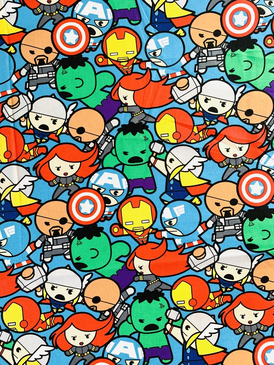Superheroes All Packed, Kawaii | Licensed Quilting Cotton | 112cm wide
