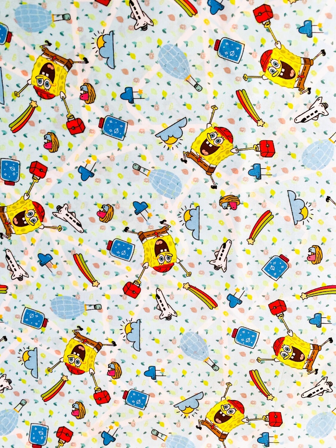 Spongebob Happy | Custom Quilting Cotton | 112cm wide - 0.75m Piece