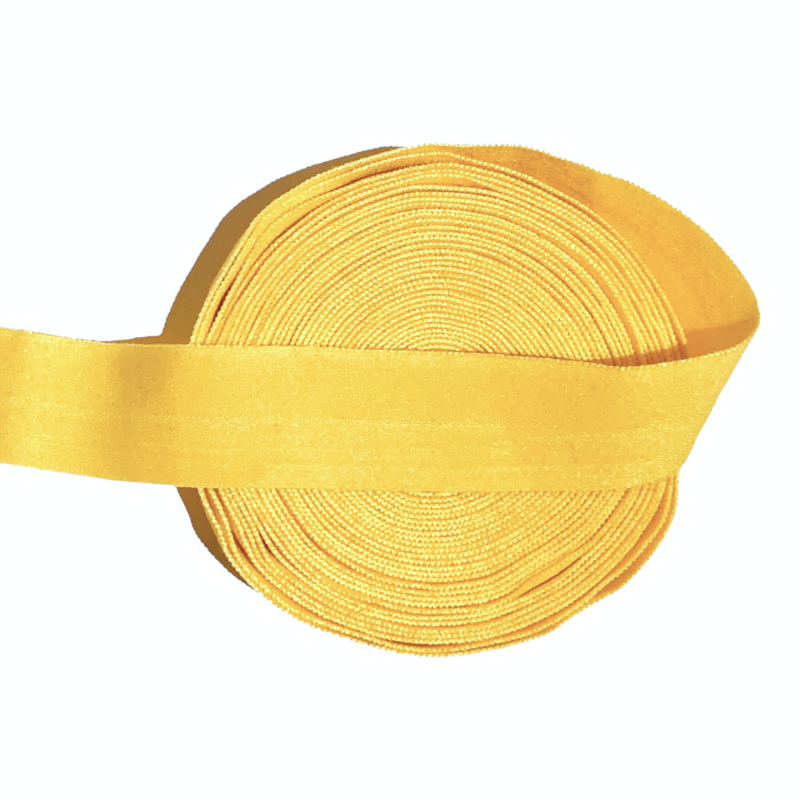 Sunflower Yellow |  Fold-over Elastic (FOE) | 20mm Wide - 5 meters