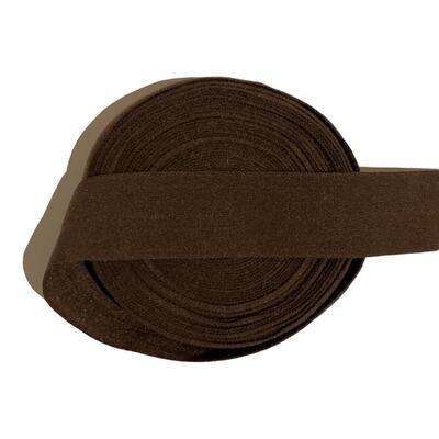 Chocolate | Fold-over Elastic (FOE) | 20mm Wide - 5 meters