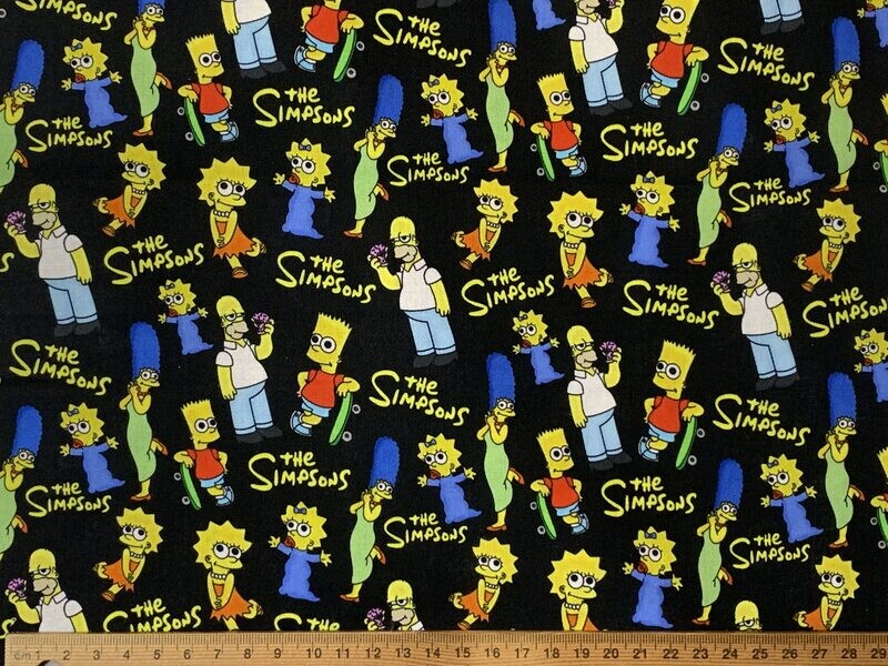The Simpsons, Toss | Extra-Wide Custom Quilting Cotton Woven Fabric | 145cm wide