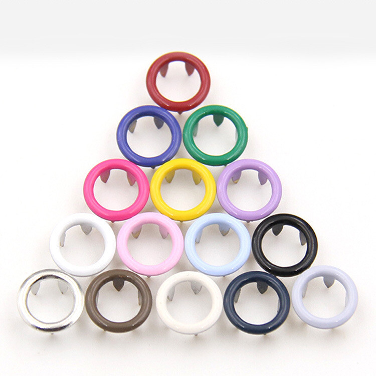 9.5mm (3/8&#39;&#39;) | Coloured Metal Snap Fasteners | 5 sets