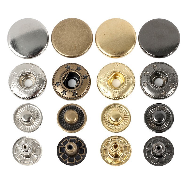 12.5mm (1/2'') | Metal Press Studs Snap Buttons | 5 sets