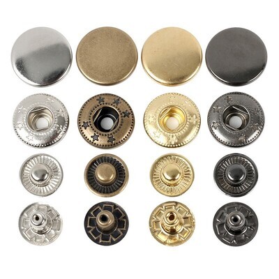 Metal Press Studs Snap Buttons | 5 sets