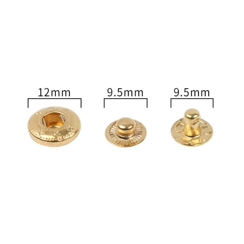 Metal Press Studs Snap Buttons | 5 sets