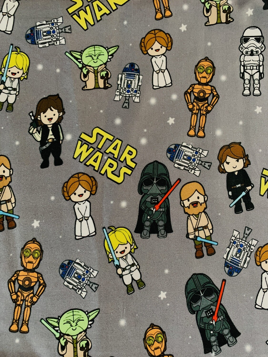 Star Wars, Kawaii Toss | Digital Print Custom Woven | 145cm wide