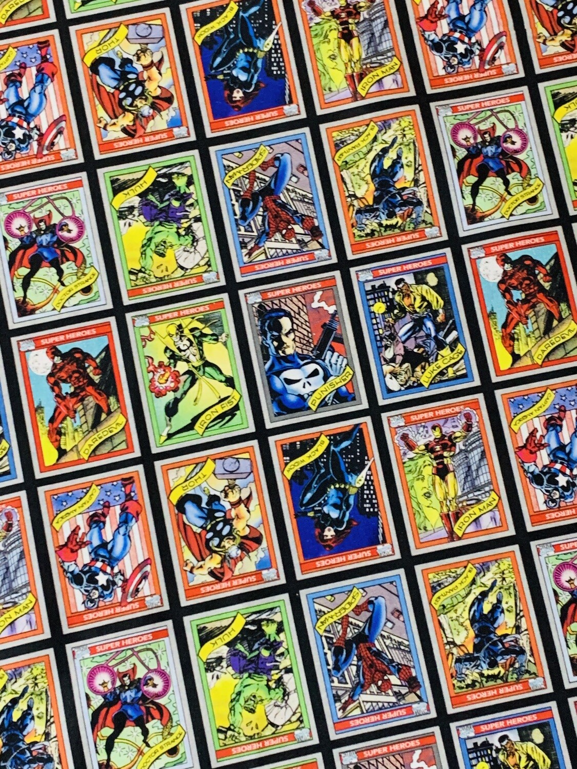 Superheroes, Cards | Licensed Quilting Cotton | 112cm wide