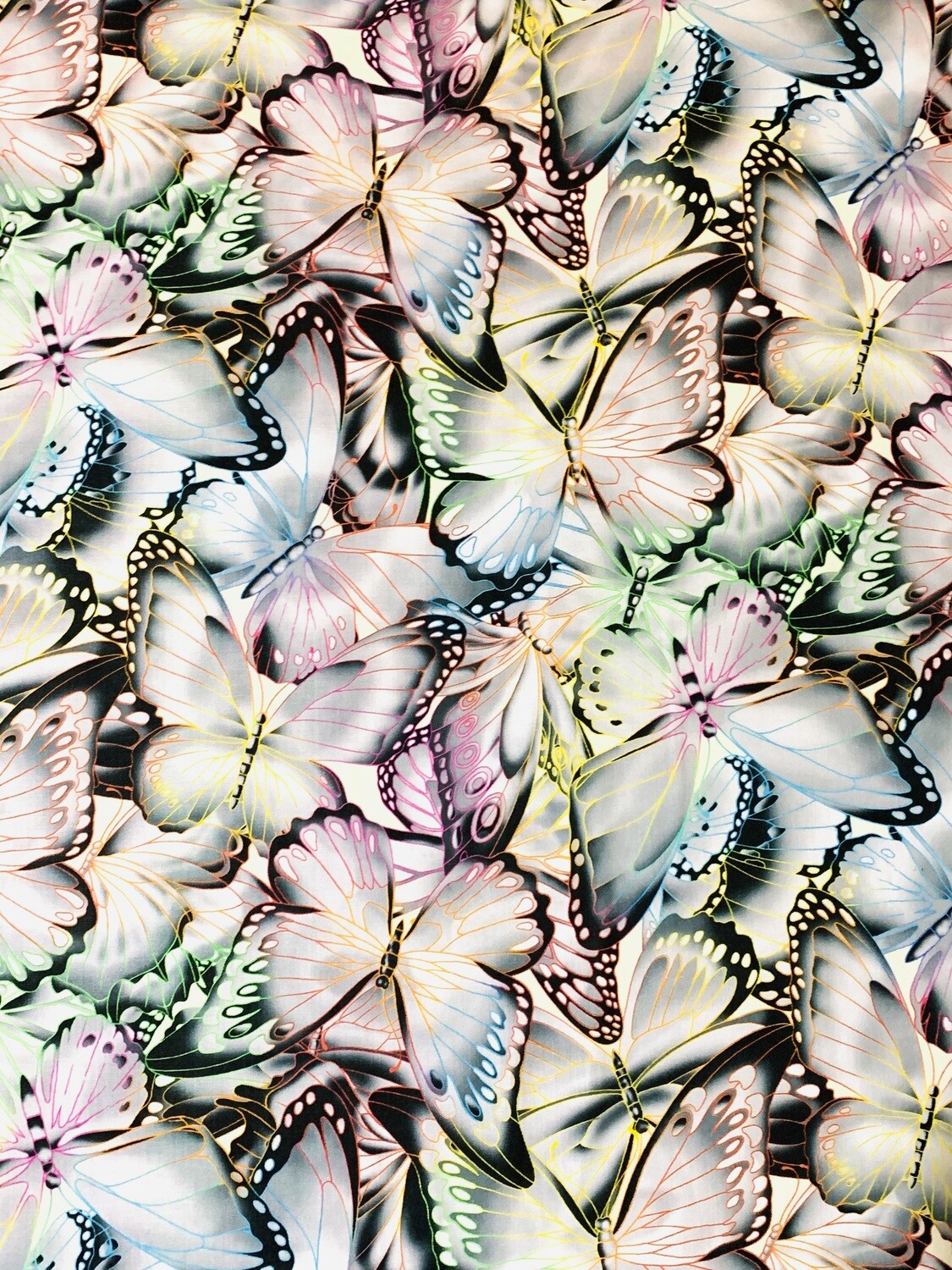 Vibrant Butterflies | Quilting Cotton | 112cm wide - Final Pieces
