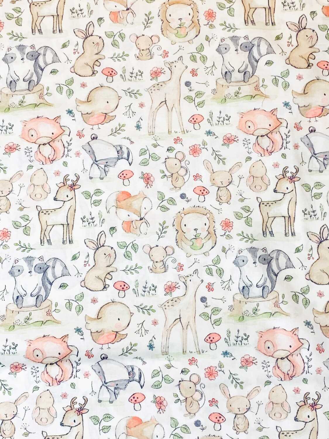 Woodland Friends, Allover | Quilting Cotton | 112cm wide - Final Pieces