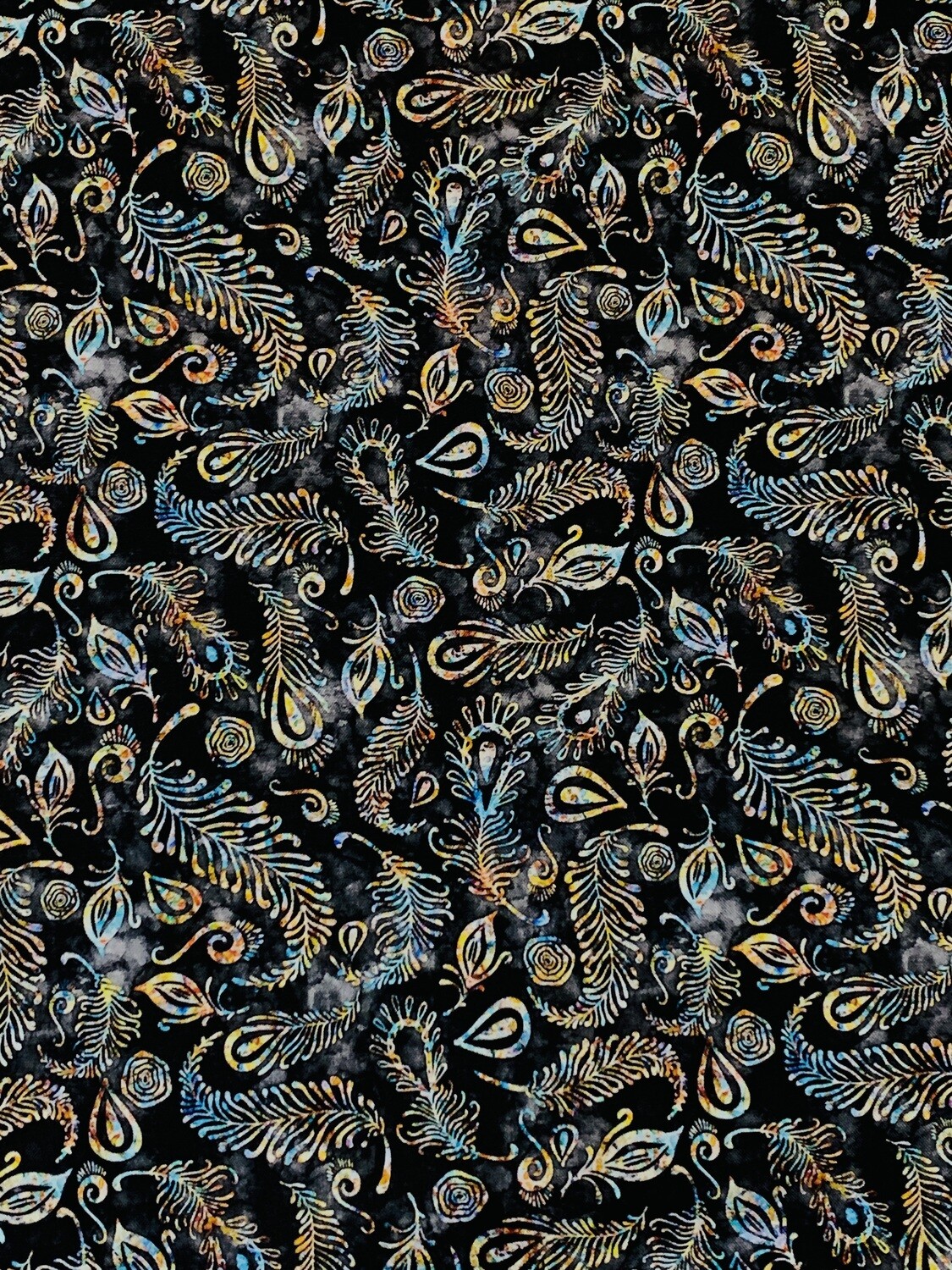 Black Feather Batik | Quilting Cotton | 112cm wide