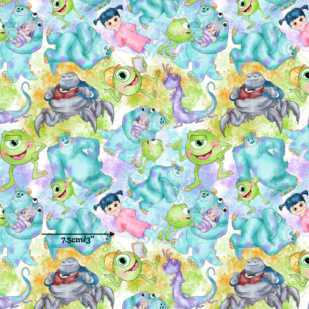Monster Inc | Digital Print Custom Cotton Woven | 145cm wide