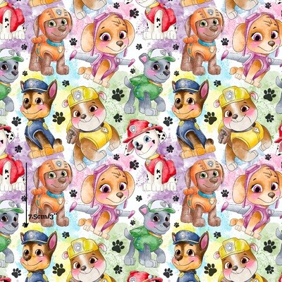 Paw Patrol, Allover | Digital Print Custom Cotton Woven | 145cm wide
