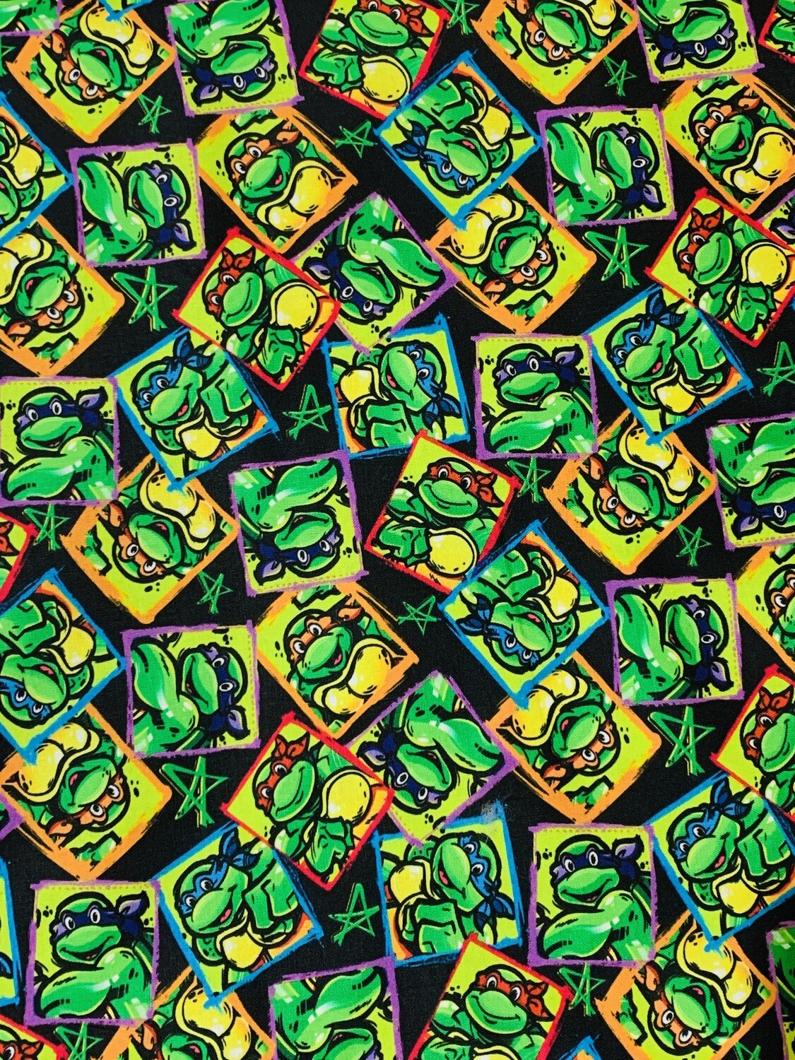 Ninja Turtles, Allover | Licensed Quilting Cotton | 112cm wide -  0.95m Piece
