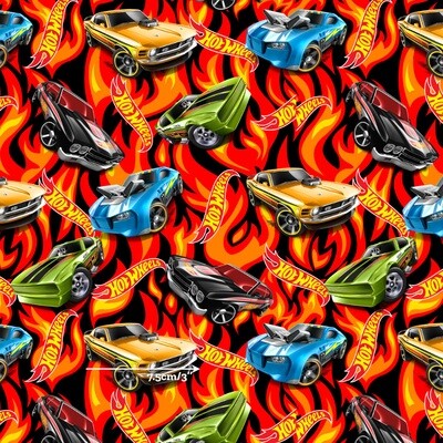 Hot Wheels | Digital Print Custom Cotton Woven | 145cm wide